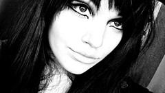 Eyes woman faces monochrome brunettes