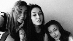 Eyes woman faces monochrome tattoos models Sasha Brukva Sasha 