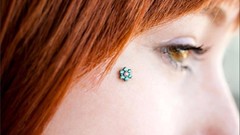 Eyes woman faces piercings redheads