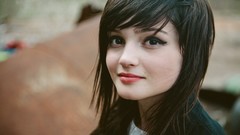 Eyes woman faces smiling brunettes