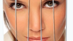 Eyes woman faces smiling panels