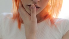 Eyes woman faces tattoos piercings models redheads Aleksandra 