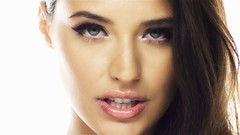 Eyes woman faces video brunettes Antonia Iacobescu