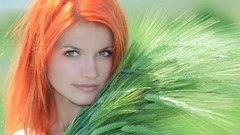 Eyes woman grain wheat brown eyes redheads orange hair hazel 
