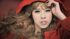 Eyes woman hood faces blondes asians long hair