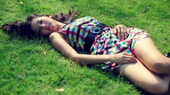 Eyes woman Japan Garden Japanese faces asians smiling long hair 