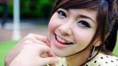 Eyes woman Japan Japanese faces asians smiling gray eyes 