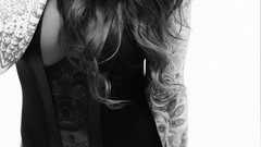 Eyes woman legs tattoos angels models boobs