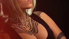 Eyes woman legs tattoos angels models boobs Teya Salat