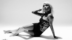 Eyes woman legs tattoos models boobs