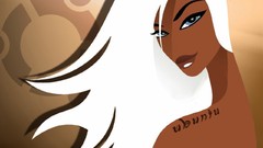 Eyes woman Linux hairstyle ubuntu vectors