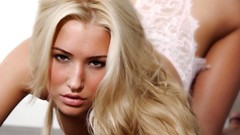 Eyes woman lips blondes models Danica Thrall