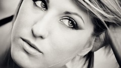 Eyes woman lips blondes smiling brunettes