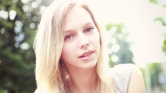 Eyes woman lips blondes sunlight