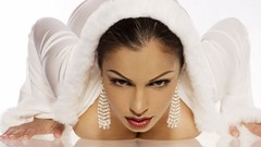 Eyes woman lips brunettes cleavage Aria Giovanni