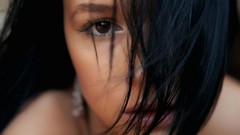 Eyes woman lips brunettes models hair in face