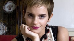Eyes woman lips Celebrity faces Actress short hair emma watson
