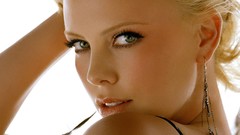 Eyes woman lips Celebrity faces blondes charlize theron green 
