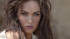 Eyes woman lips Celebrity Megan Fox faces Actress blue eyes 