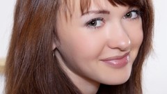 Eyes woman lips faces big eyes smiling long hair green eyes 