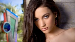 Eyes woman lips faces brunettes models Georgia Jones