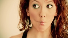 Eyes woman lips faces earrings redheads