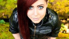 Eyes woman lips faces long hair redheads portraits Russians