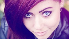 Eyes woman lips faces long hair redheads portraits Russians