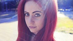 Eyes woman lips faces long hair redheads portraits Russians