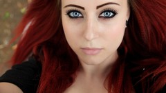 Eyes woman lips faces long hair redheads portraits Russians