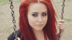 Eyes woman lips faces long hair redheads portraits Russians