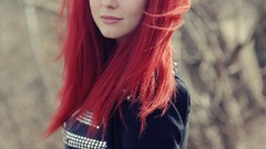 Eyes woman lips faces long hair redheads portraits Russians