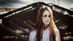 Eyes woman lips faces portraits Russians