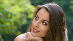 Eyes woman lips faces smiling brown eyes brunettes models 