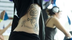 Eyes woman lips faces tattoos