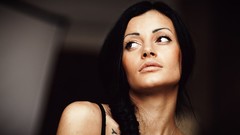 Eyes woman lips faces tattoos lingerie brunettes