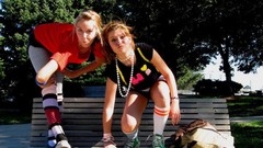 Eyes woman lips Friends faces blondes