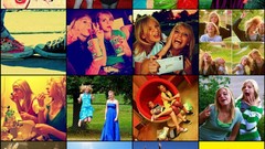 Eyes woman lips Friends faces blondes