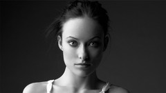 Eyes woman lips Olivia Wilde faces Actress brunettes grayscale
