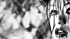 Eyes woman lips Olivia Wilde faces grayscale