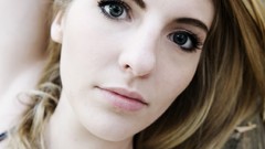 Eyes woman lips pale blondes pale skin