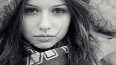 Eyes woman monochrome