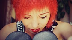 Eyes woman redheads portraits