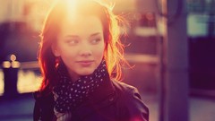 Eyes woman reflections sunlight smiley face