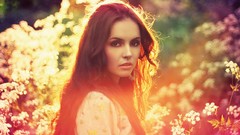 Eyes woman reflections sunlight smiley face