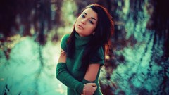 Eyes woman reflections sunlight smiley face