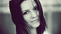 Eyes woman reflections sunlight smiling