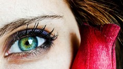 Eyes woman roses green eyes brunettes