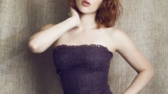 Eyes woman Scarlett Johansson faces Actress blue eyes boobs