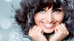 Eyes woman smiling blue eyes brunettes models
